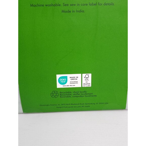 Kate Spade New York Twin Cotton Sateen Sheet Set Fits 18 In Mattress Green - Picture 3 of 8